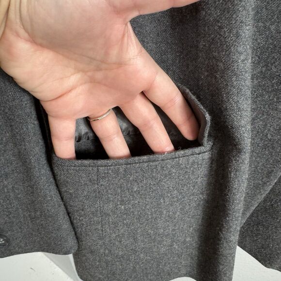 vtg PENDLETON Pure New Wool Blazer Jacket 14 Gray‎ 100% Wool Made in USA 90s - Picture 3 of 7